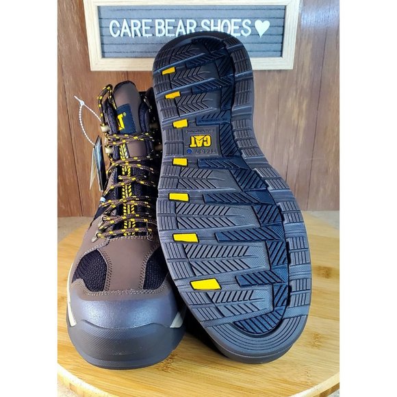 Caterpillar Men Provoke Mid WP Alloy Toe Work Boots Size 14 Brown NEW!